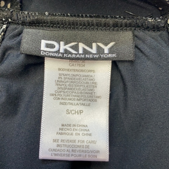 DKNY Black w/Tan Dots Tankini Top Size: S\CH\P - Picture 14 of 17